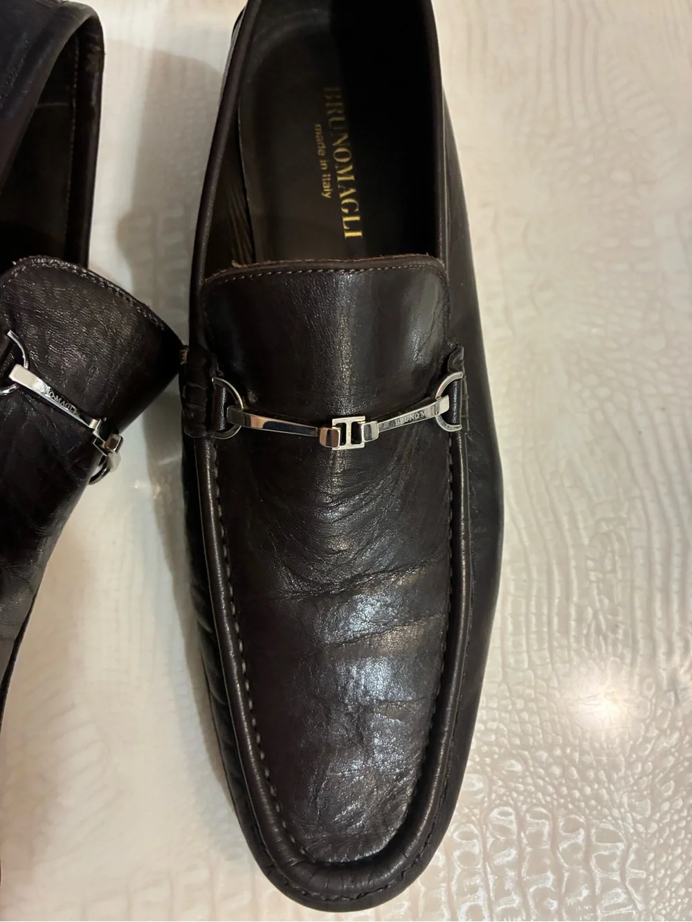 Brunomagli   Leather Bit Loafers for Men